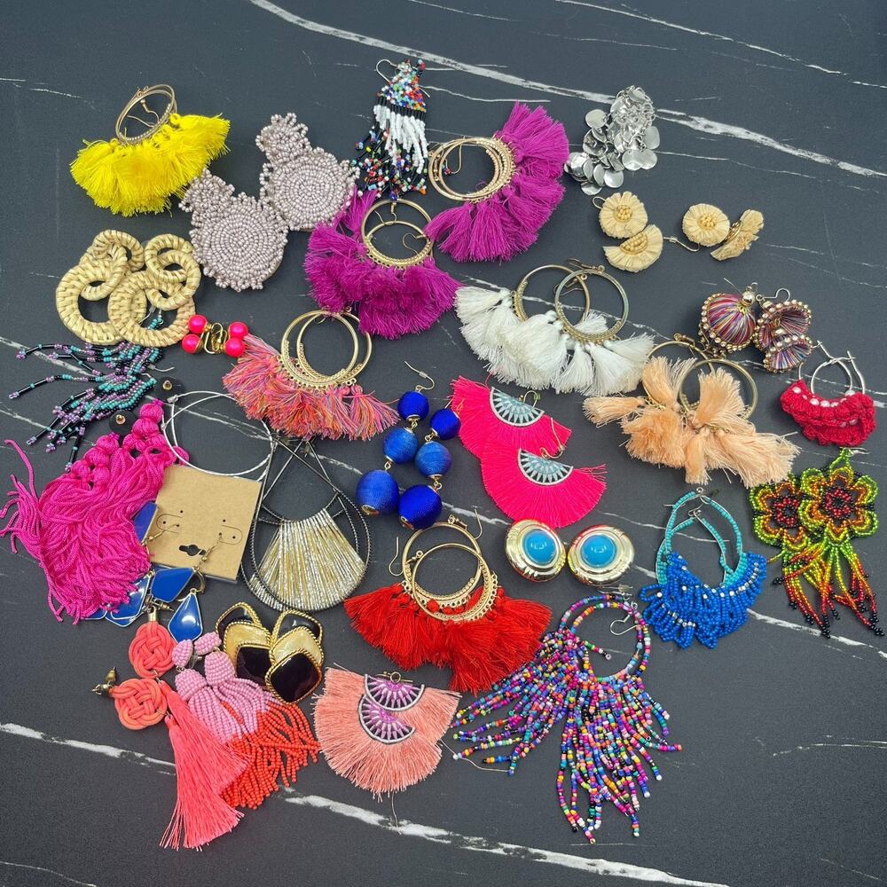 Bulk Wearable Jewelry Lot Mixed Earrings Tassel Boho Fashion Costume Style 30pcs